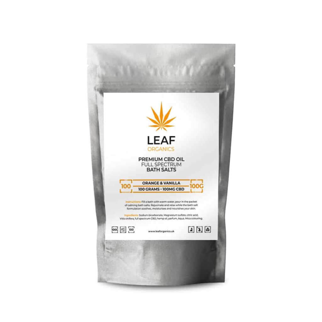 CBD Orange and Vanilla Bath Salts 100mg