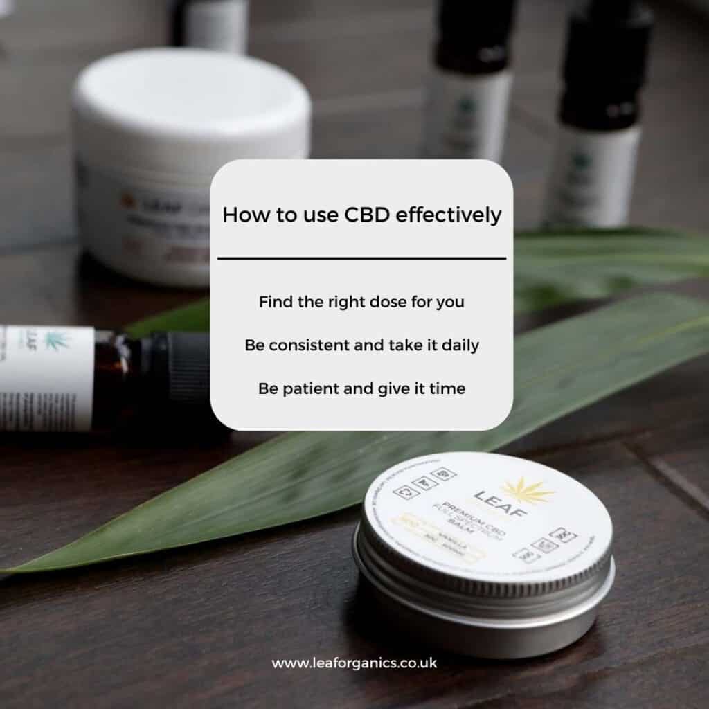 How to use CBD Effectively